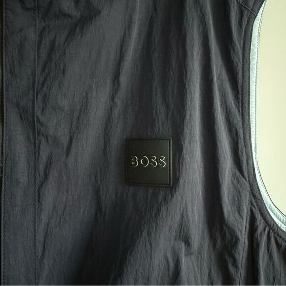 BOSS Camilo Gilet Reversible Waterproof Hooded Puffer Vest Golf Logo Size 36 R S - Picture 12 of 16